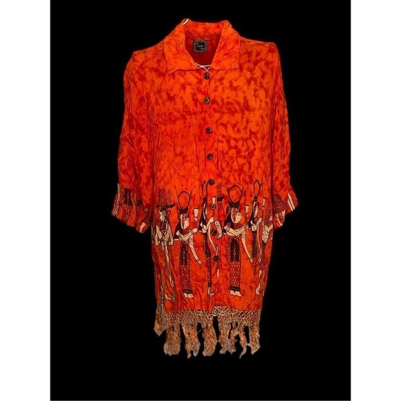 BEAUTIFUL The African Scene Beautiful tribal print top! Vibrant colors. Plus siz - Picture 8 of 16